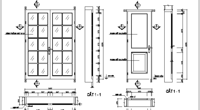 File thiết kế THƯ VIỆN CAD MỘT SỐ MẪU CỬA GỖ ĐẸP